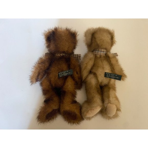 Unipak Design Two Brown Teddy Bears Stuffed  9" - Picture 12 of 12